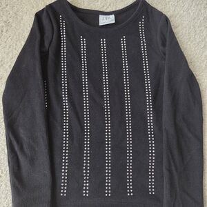 Kids- Zara Black Sweater with Silver Accents